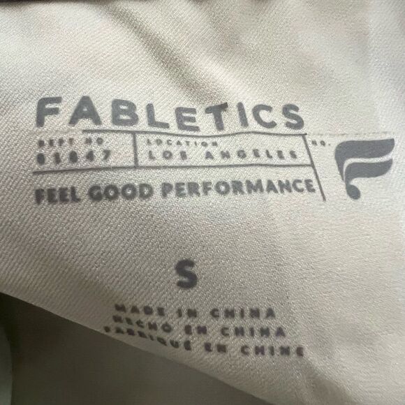 4/$25 Fabletics sage green tie dye scrub top small V neckline pocket medical - Picture 4 of 6